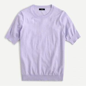 J. Crew Short-sleeve silk-blend crewneck sweater​​​